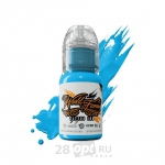 Краска для художественной татуировки World Famous Tattoo Ink, Rainbow Blue, 15 мл